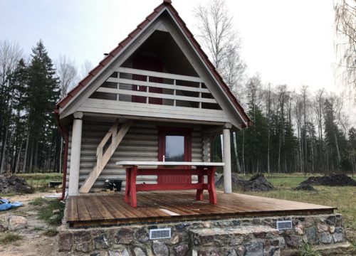 Gatava guļbūves pirts Tūjā