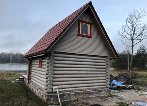 Gatava guļbūves pirts Tūjā