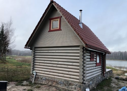 Gatava guļbūves pirts Tūjā